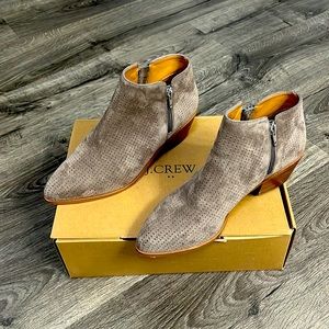 J. Crew taupe suede booties, barely worn